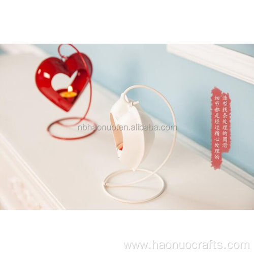 Unique Heart shape metal light candle holder